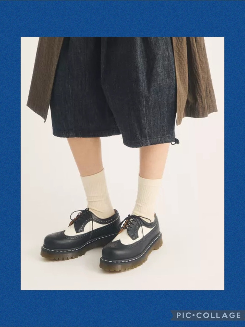 Dr. Martens 3989 Bex Smooth Leather Brogue Shoes, Black & White, Made in England - Picture 3 of 16